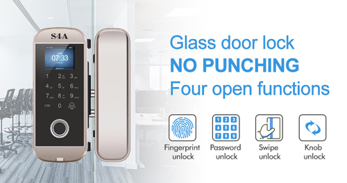 Does the glass door smart lock have a spring?