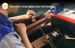 Glass door lock testing