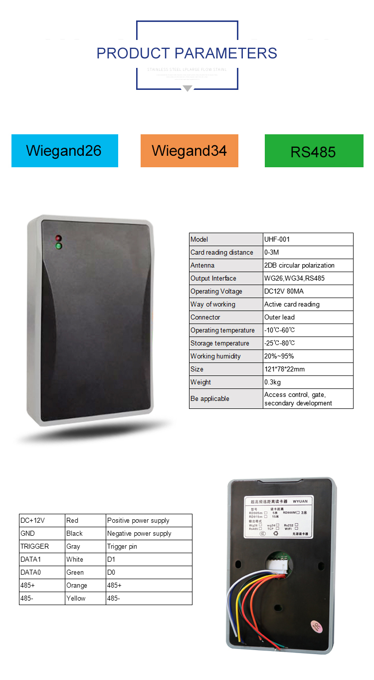 1m Uhf Long Range Rfid Reader