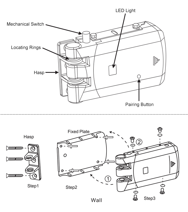 Wireless Lock with Remotes-D5-S