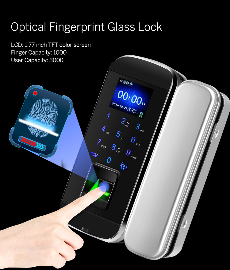 Serrure de porte biométrique intelligente à empreintes digitales