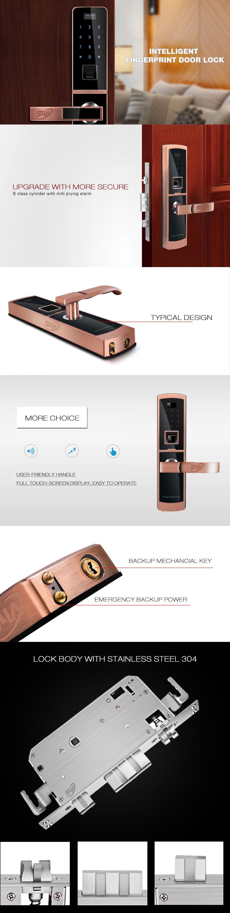 Biometric door lock-FP-306