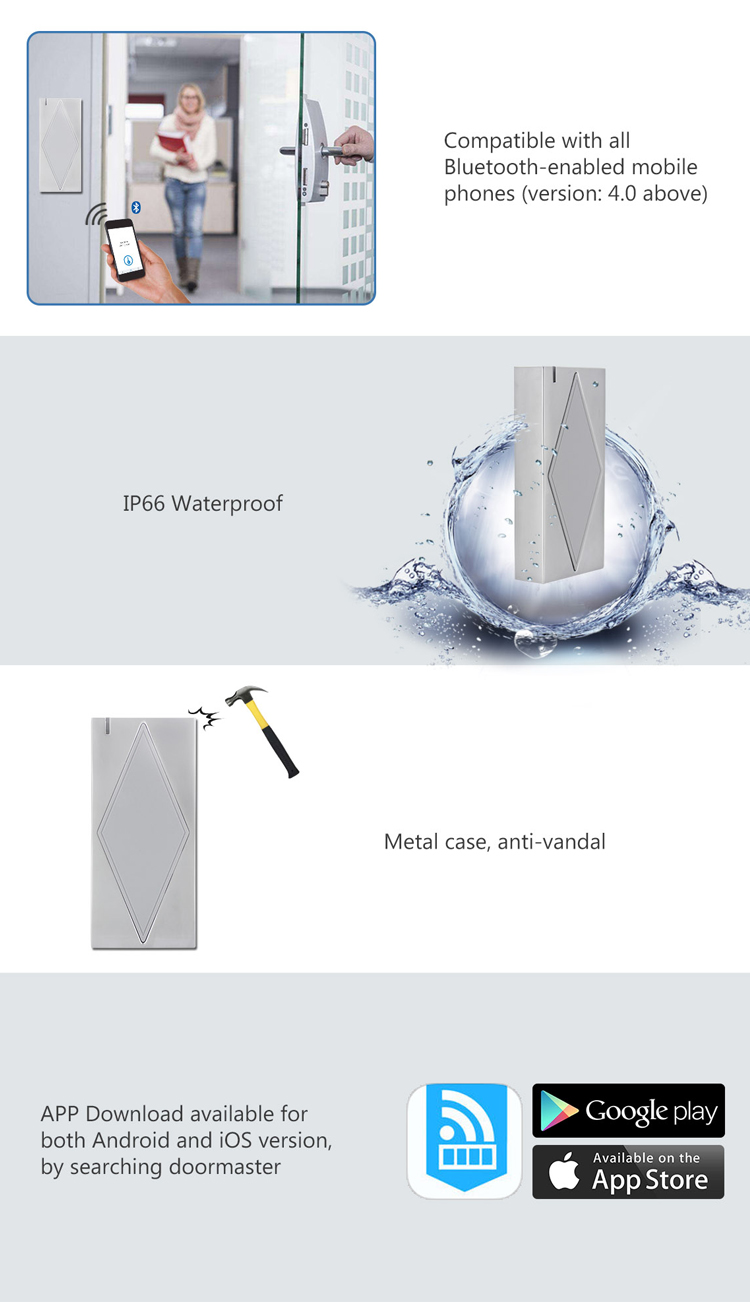OEM Manufacturer Bluetooth Card Reader 125khz For Access Control System