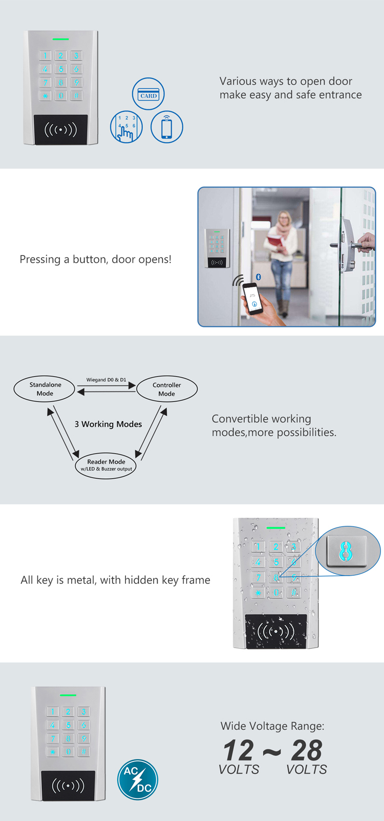 Bluetooth Metal Access Control Bluetooth Metal Access Control