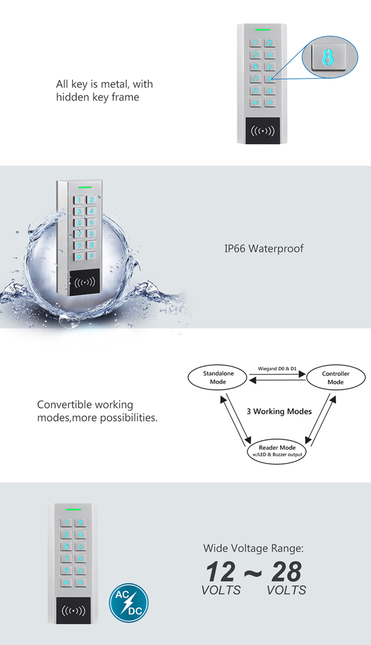 Waterproof Metal Access Control