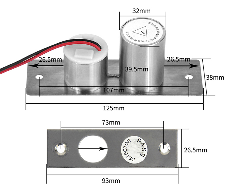 Mini Embedded dropbolt lock