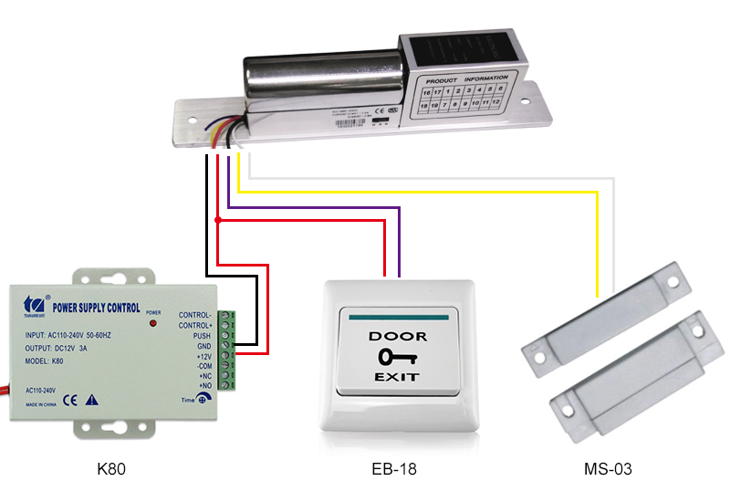 OEM Manufacturer 5 Line Electric Bolt Lock With Door Feedback And Timer