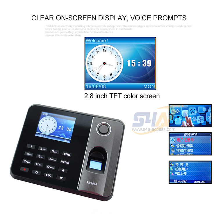 Smart attendance and access control system-TM2800
