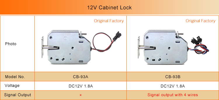 DC12V 1.8A Locking Cabinets-Fail Secure- CB-93A