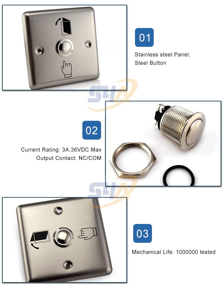 Stainless steel access control system button-EB-13 Stainless steel access control system button-EB-13