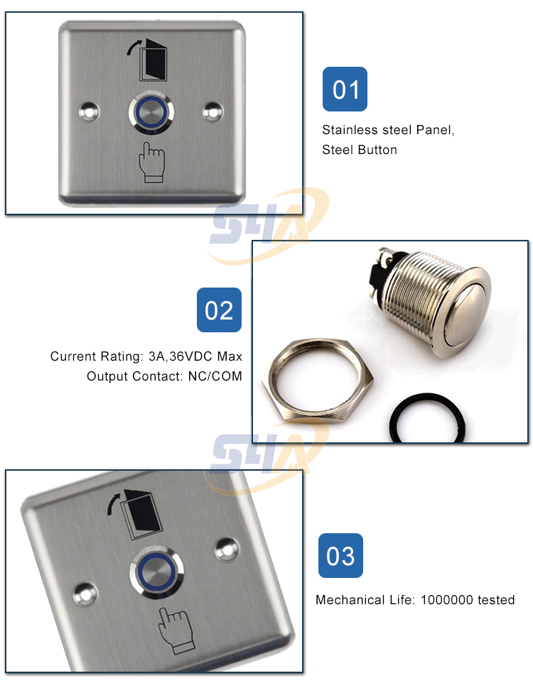 Stainless Steel Access Control Switch