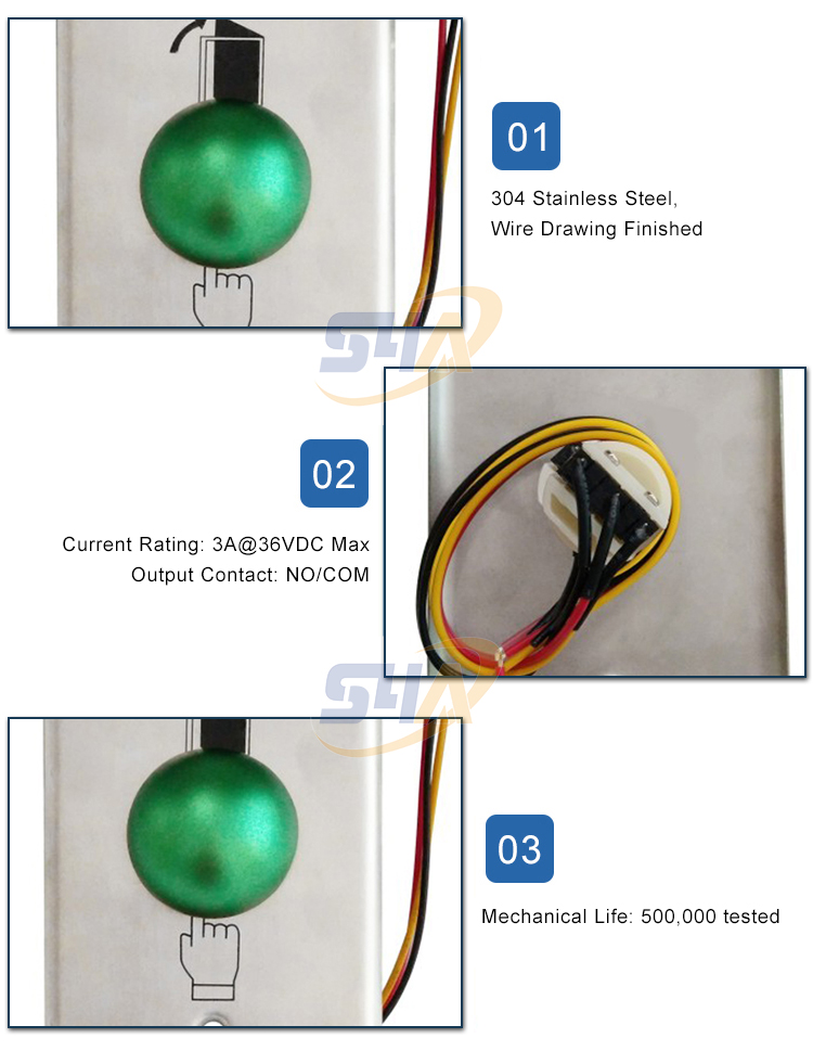 New mushroom-shaped stainless steel outlet button-EB-70M