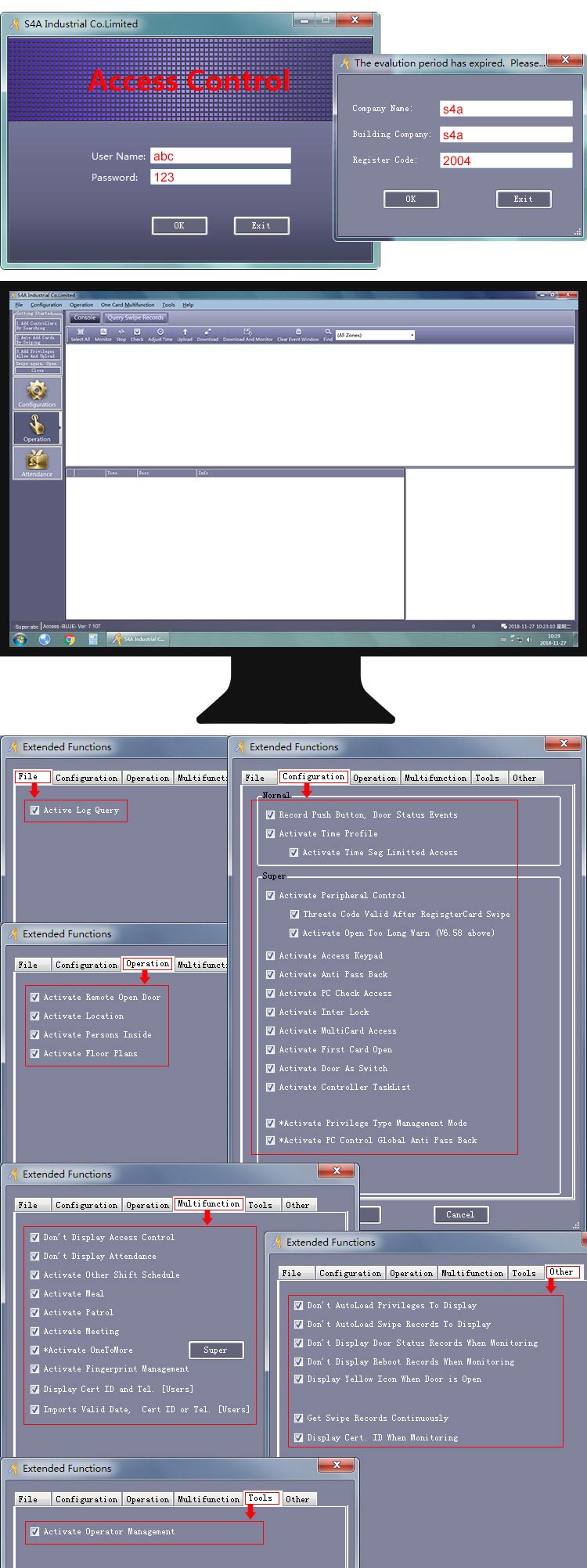 Access Control system with power supply