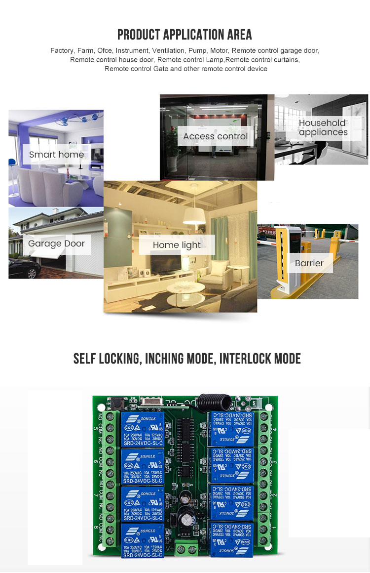 8CH channel RF Wireless Remote Control Switch