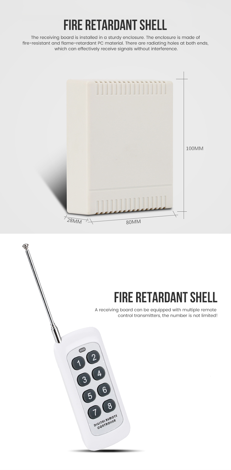 8CH channel RF Wireless Remote Control Switch