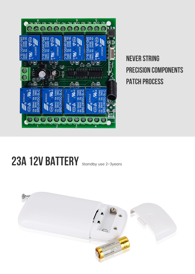 8CH channel RF Wireless Remote Control Switch