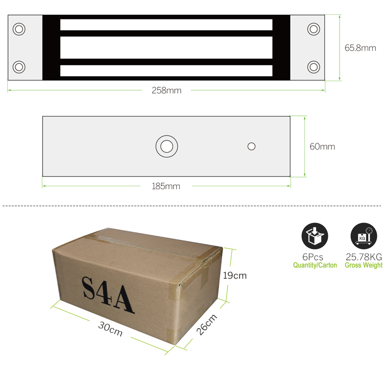 Access Door Electromagnetic Locks 500KG