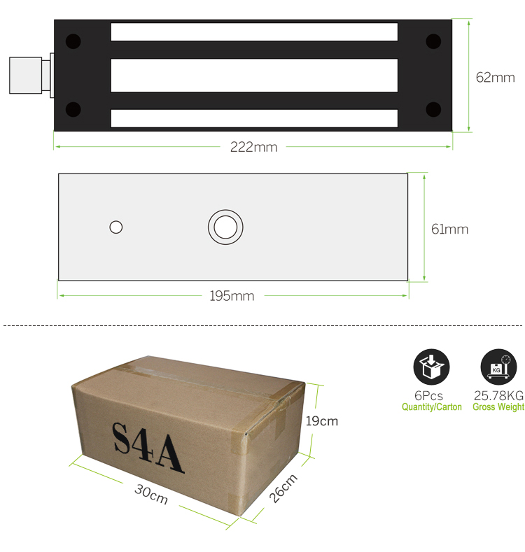 Waterproof electromagnetic lock kit