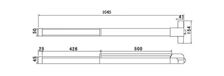 Vertical Rod Panic bar 