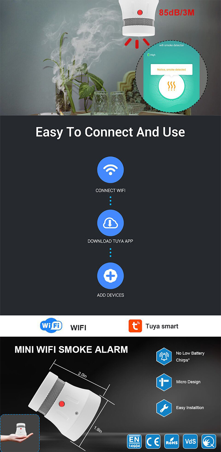 WiFi Smoke Detector Sensor