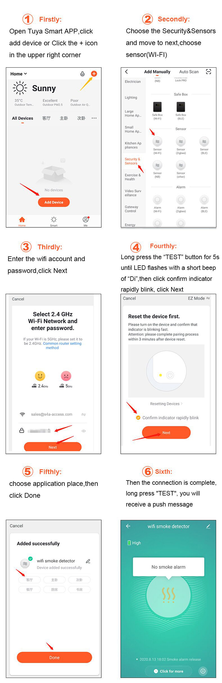 WiFi Smoke Detector Sensor
