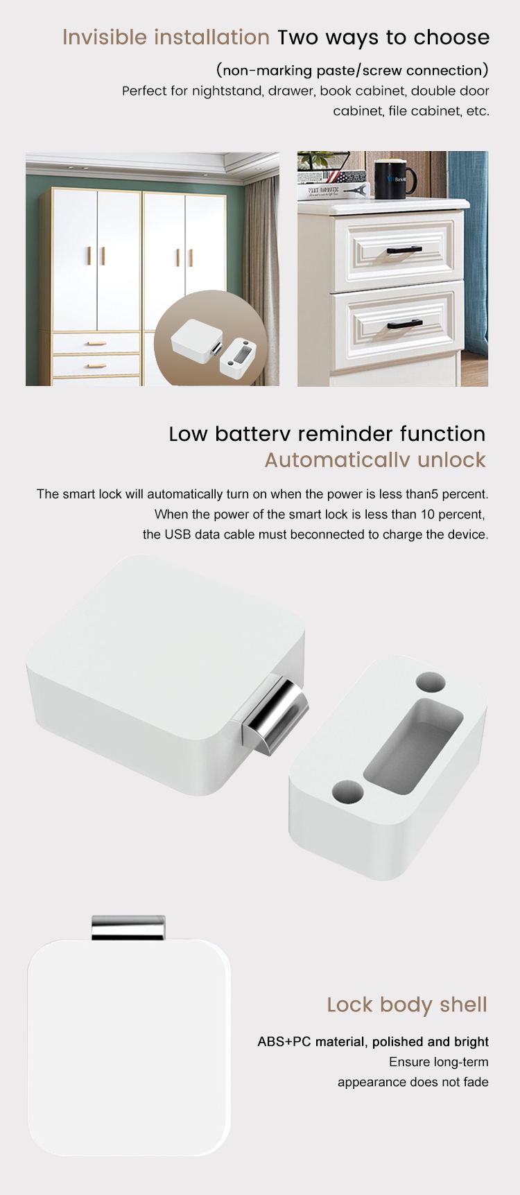 Tuya cabinet Drawer lock