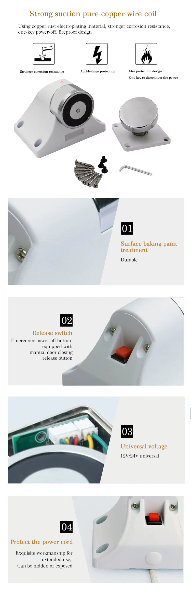 Electromagnetic door holders