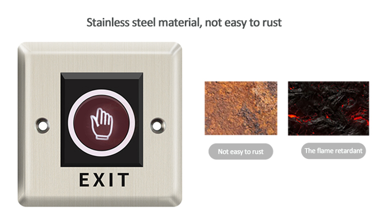 Touchless exit button