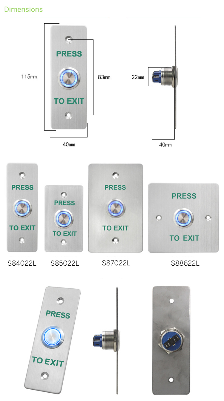 Waterproof Exit Button