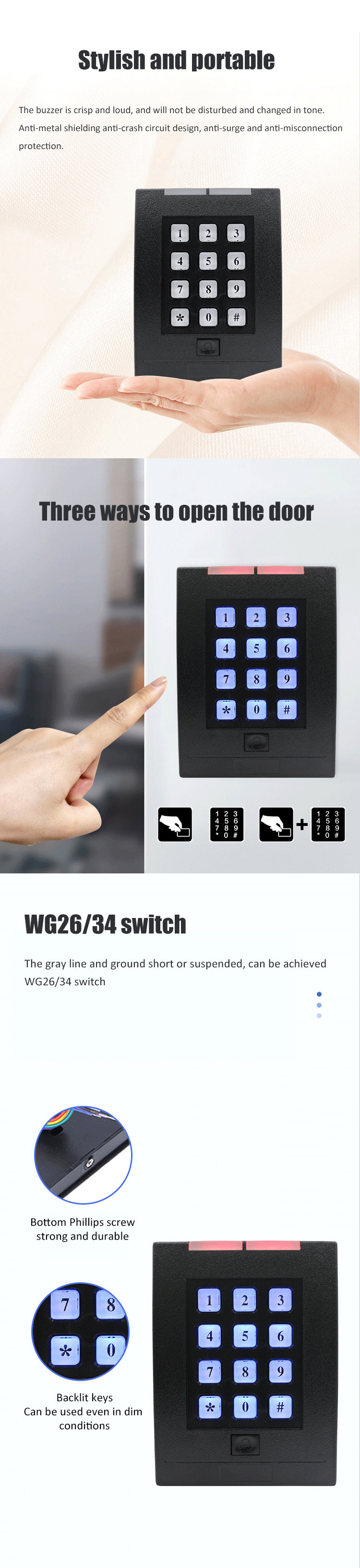 HID Proximity Card Reader With Keypad