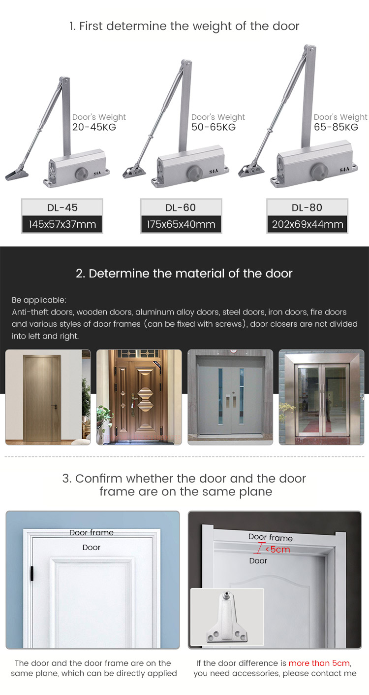 Aluminum door closer