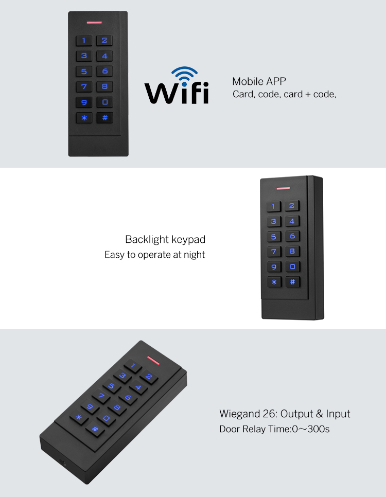 WIFI Access Control Keypad RFID Reader,Intelligent Access Control