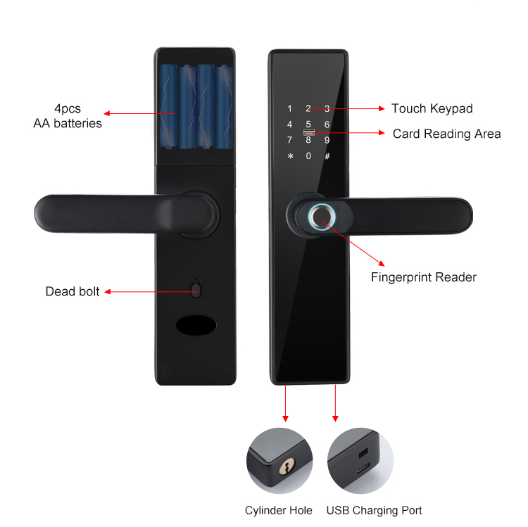 digital tuya smart door lock