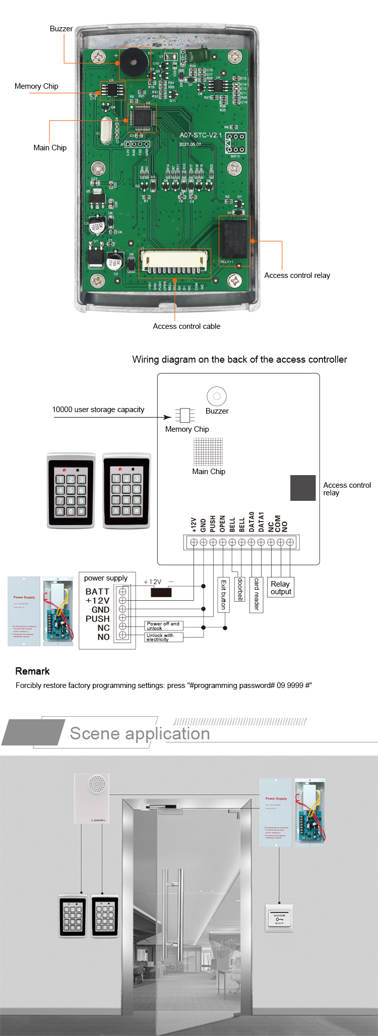 7612 Metal Standalone Access Control with 24V 7612 Metal Standalone Access Control with 24V
