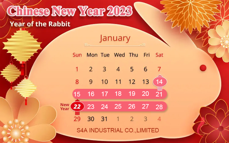 S4A Chinese New Year holiday in 2023