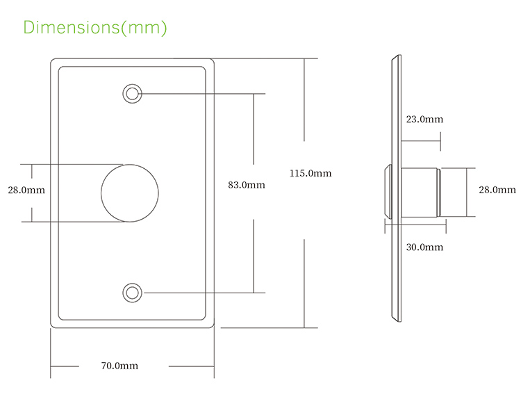 infrared door exit button