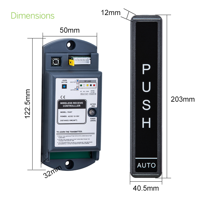 Wireless Hand Press Push Switch