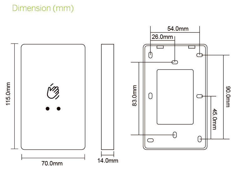 No touch exit button No touch exit button
