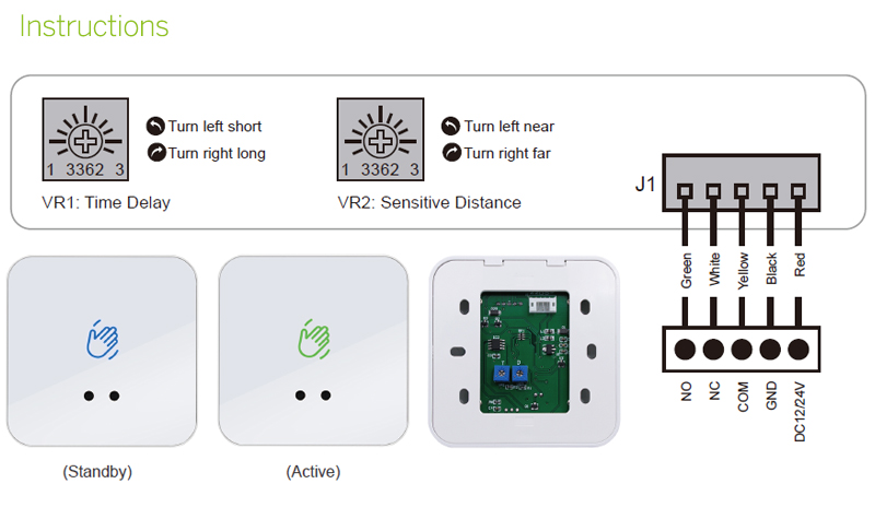 Touchless exit button Touchless exit button