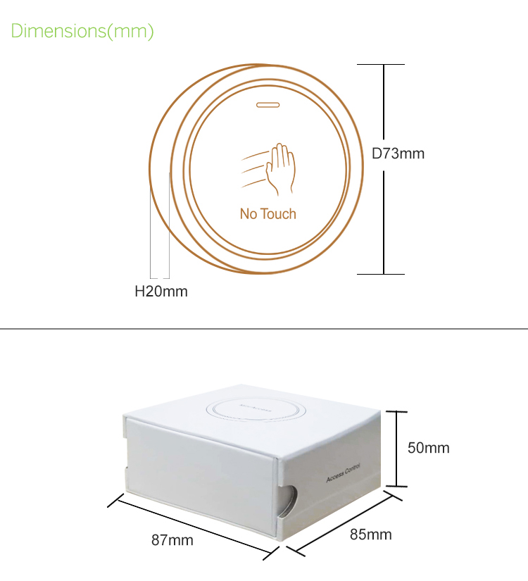 Waterproof No Touch Exit Button