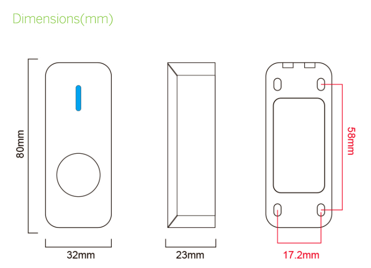 Zinc Alloy Touchless Infrared Exit Button