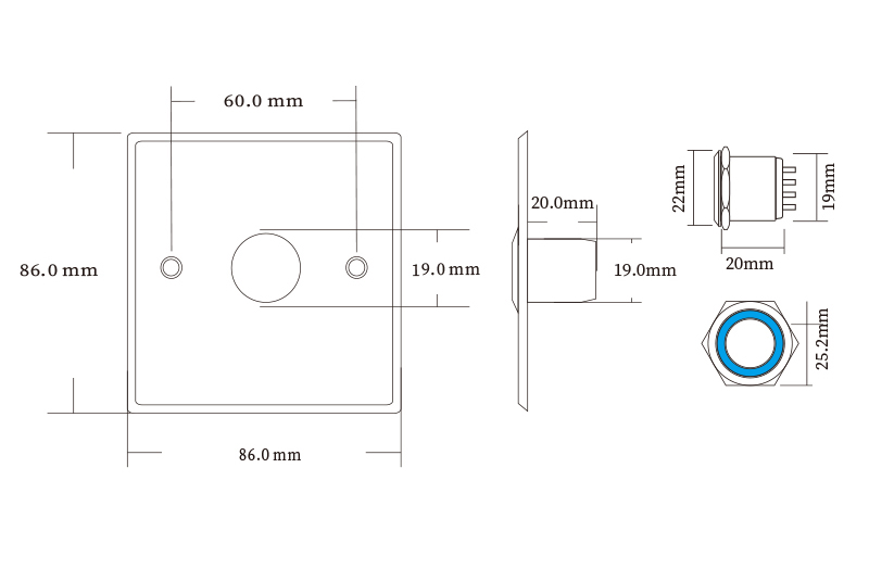Exit Button Switches With LED