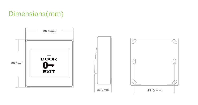Plastic Exit Button Plastic Exit Button