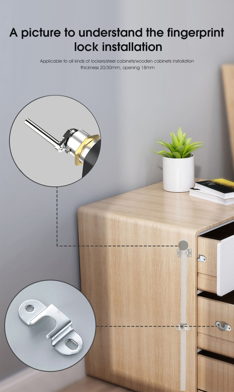 Fingerprint Biometric Cabinet Lock