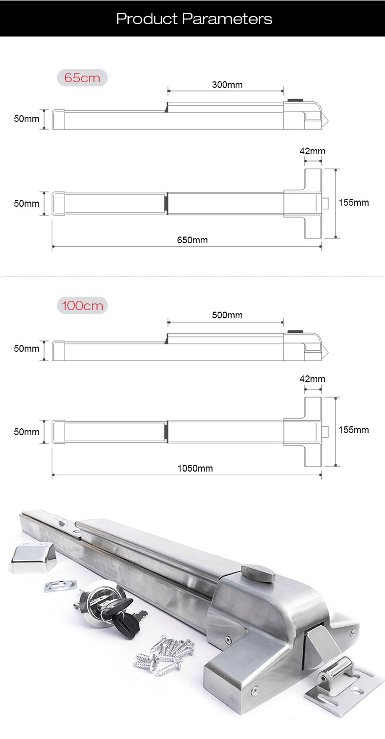 Fire Exit Push Bar Locks