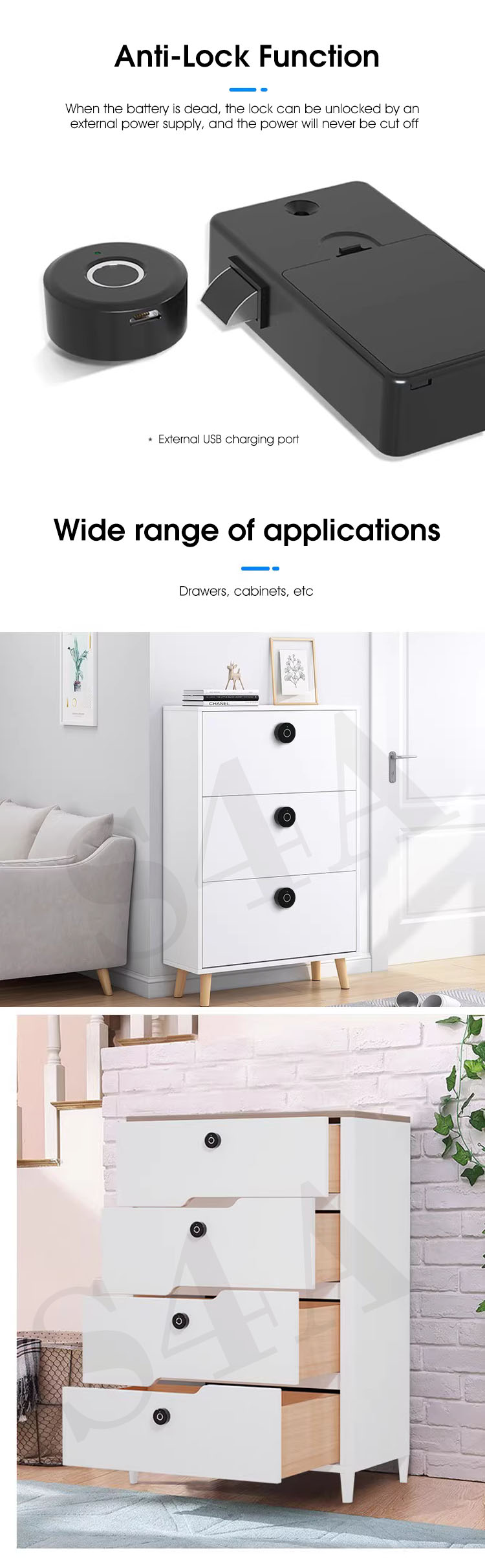 fingerprint cabinet lock