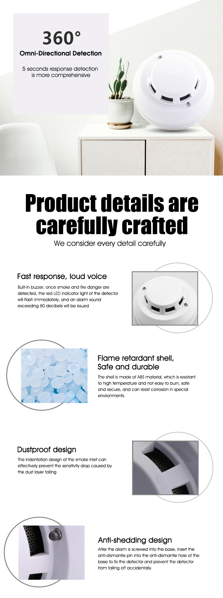 Wired smoke detector