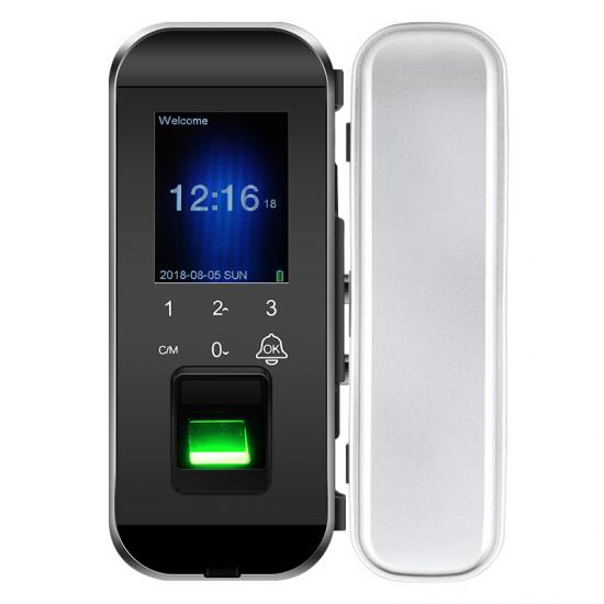 Fingerprint And Rfid Frameless Glass Door Lock Intelligent Access Control System S4a Access Control