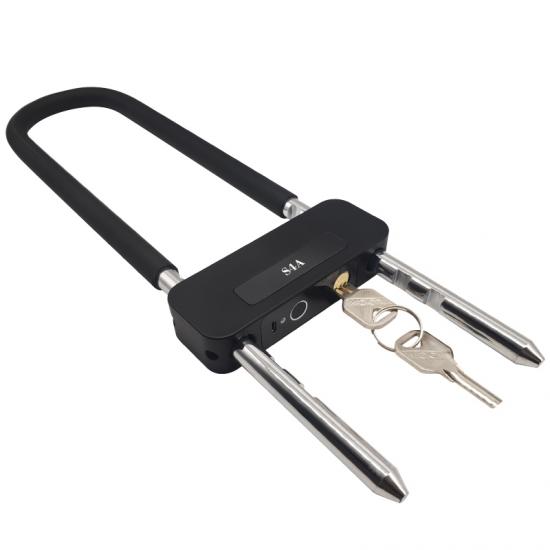 Smart Fingerprint Bicycle U Lock With Key,Intelligent Access Control