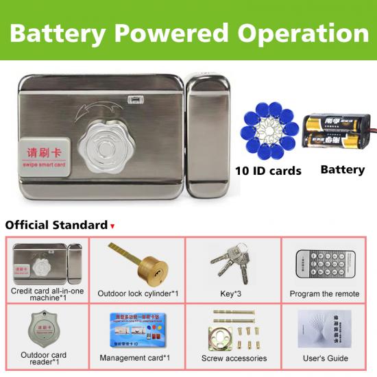 OEM Manufacturer DC6V Battery Low Consumption Power To Open Rfid
